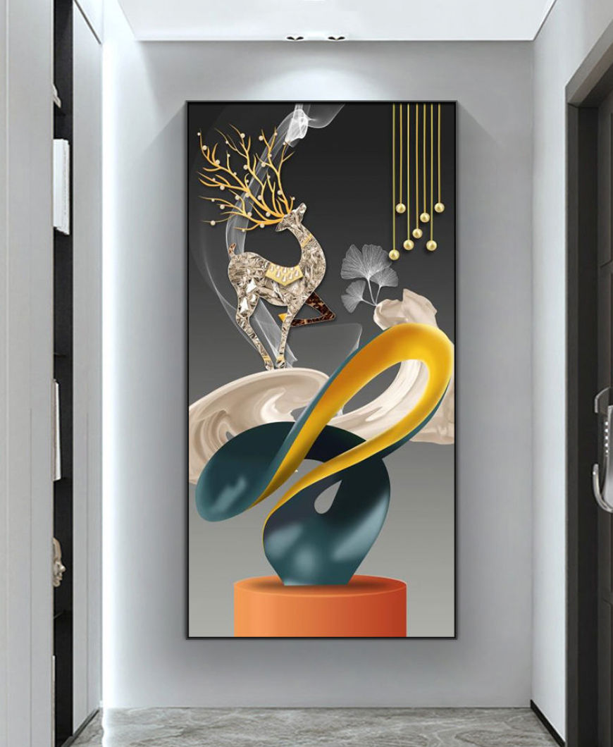 Modern Geometric Abstract Canvas Wall Art