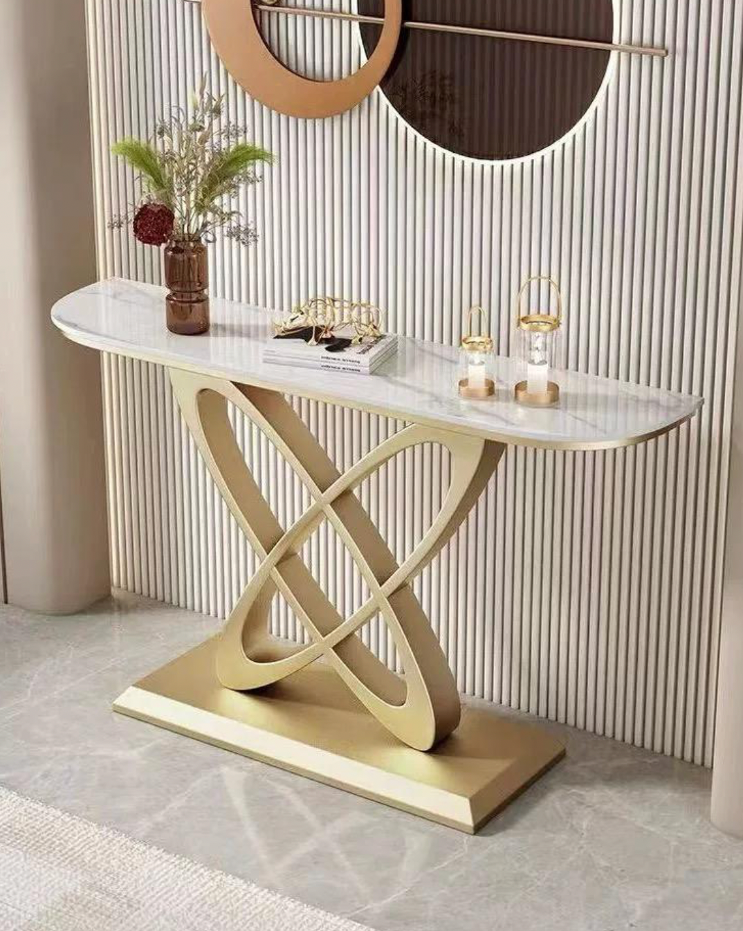 Modern Minimalist Metal Console Table