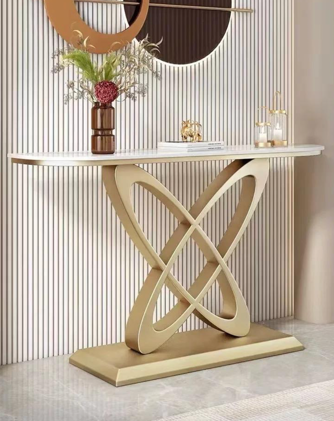 Modern Minimalist Metal Console Table