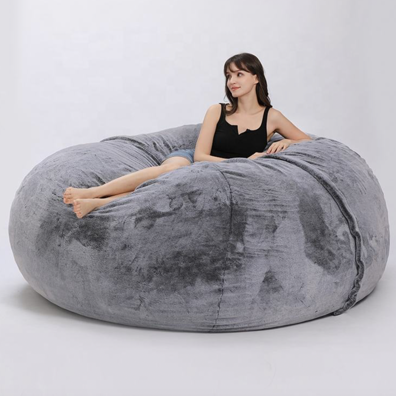 Modern Oversized Foam Bean Bag Lounger